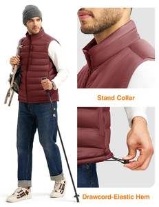 Veste matelassée en toile respirante grande taille, vêtement d'extérieur décontracté avec design sans manches, service OEM bas, saison hivernale - Product Image 3