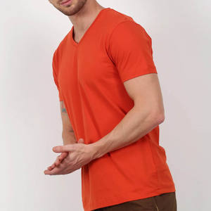 OEM al por mayor de manga corta Camiseta de algodón liso de alta calidad logotipo personalizado camisa Hanes hombres ComfortSoft algodón con cuello en V camiseta - Product Image 4