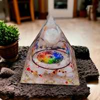 Orgonita pirámide cristales piedra Natural orgón generador de energía curación Reiki Chakra meditación adornos manualidades decoración de oficina