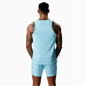 2025 mejor camiseta sin mangas de punto de algodón y poliéster de secado rápido para hombres con logotipo personalizado verano diseño suelto camisetas sin mangas chaleco deportivo - Product Image 2