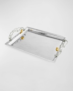 Vintage Wm. Bandeja de Servicio Plateada Rogers con Borde Ornamentado Grabado y Perforado - Product Image 5