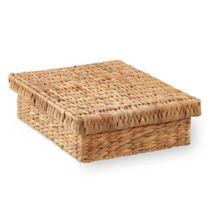 Boîte de rangement en jacinthe d'eau naturelle à prix avantageux, boîtes tissées écologiques pour la maison - Product Image 1