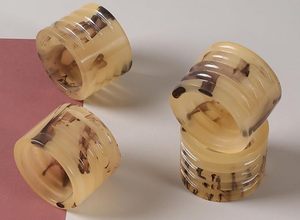 <b>Epoxy</b> Resin Butterscotch Napkin Ring Banquet Party Decoration Dinning <b>Table</b> Everyday Family Gatherings a Great Tabletop Decor - Product Image 6