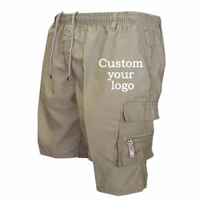 Personalice su logotipo Pantalones cortos de carga para hombre Multi-bolsillos Hombres Pantalones cortos de trabajo sueltos Moda Casual Pantalones cortos Verano Pantalones cortos al aire libre - Product Image 2