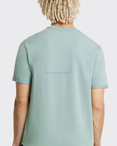 Camisetas de algodón 100% para hombre de la mejor calidad, nuevo cuello redondo, Media manga, cultivo de gran tamaño, peso pesado, tela de 260 gramos, estampado alto sólido - Product Image 2