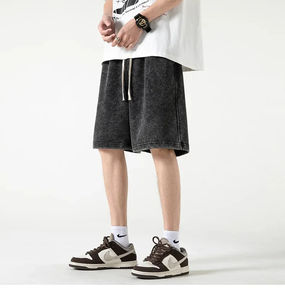 DIY Custom Your Logo Men's Casual Vintage Wash <b>Shorts</b> Cotton Loose Pants Mens Summer <b>Y2k</b> Men & Women Street Hip Hop Style China - Product Image 6