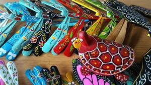 ARTESANÍA DE VIETNAMESA BAMBÚ DRAGONNFLY JUGUETES DE EQUILIBRO JUGUETES DE BAMBÚ DE LOTO AZUL - Product Image 3