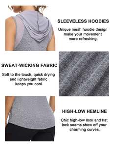 Meilleures ventes en gros Gilet en jersey de sport pour femme avec col à capuche Stringer avec logo personnalisé respirant et anti-rétrécissement pour adultes - Product Image 6