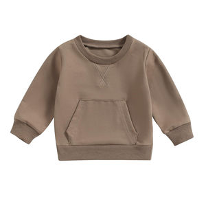 สเวตเตอร์ใส่ได้ทั้งชายและหญิงเสื้อสเวตเชิ้ตสีพื้นแบบไม่มีหมวกสำหรับฤดูใบไม้ร่วงฤดูหนาว - Product Image 5