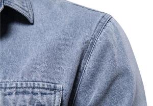 Men's <b>Denim</b> Jean <b>Jacket</b> Casual Outwear Spring Autumn <b>Denim</b> Button up Coat Oversize <b>Denim</b> <b>Jacket</b> for Man - Product Image 5