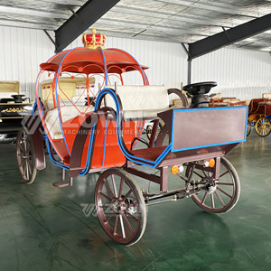 Carruaje de Caballos Eléctrico de Lujo con Diseño de Calabaza, Carruaje de Boda de 4 Ruedas en Venta - Product Image 4