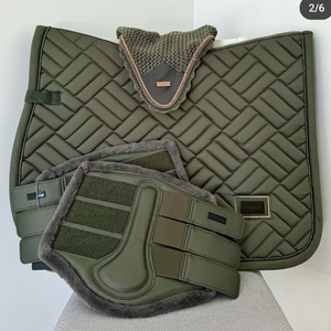 Equipo de equitación de alta calidad, juegos de almohadillas para SILLÍN de doma, almohadillas para SILLÍN de caballo inglés a la venta, Color de diseño personalizado - Product Image 3