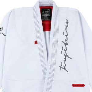 Kimono de Jiu-Jitsu brésilien blanc, uniforme de compétition léger, coutures renforcées, tissu en tissage perlé - Product Image 5