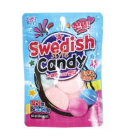 HACCP-gecertificeerde Yum'z Bites Koreaanse bolvormige gummy jelly trendy aardbei-frisdrank smaken |   Lange houdbaarheid 12 maanden 60g zak