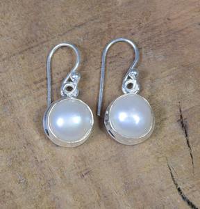 Handmade Fashion <b>Silver</b> Jewelry <b>Pearl</b> Cabochon Gemstone <b>Earrings</b> Handmade 925 Solid Sterling <b>Silver</b> <b>Earrings</b> 925 <b>Silver</b> Stamped - Product Image 2