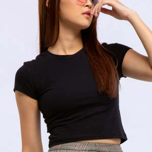 Camiseta Corta de Moda para Mujer, Diseño Nuevo OEM 2026, Manga Corta, Lisa, Informal, Ropa de Calle - Product Image 4