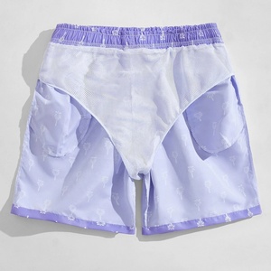 กางเกงว่ายน้ำเอวมีเชือกรูดของผู้ชายกางเกงว่ายน้ำชายหาดกางเกงว่ายน้ำขาสั้นระบายอากาศได้ดี - Product Image 4