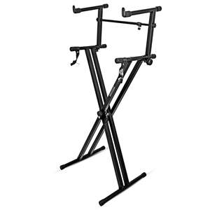 5 Core Keyboard <b>Stand</b> 2 Tier Doubled X Shape Adjustable Heavy Duty Key Board DJ <b>Controller</b> <b>Stands</b> - Product Image 1