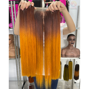 ยอดนิยมเวียดนาม Remy มนุษย์กลุ่มผมสี Ombre กระดูกตรงผมปิดกลางส่วน 4X4 20 นิ้ว - Product Image 2