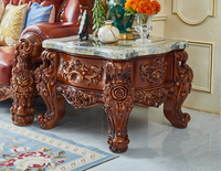 985 # Canapé d'angle de luxe en cuir antique de style européen et américain, double face, sculpté à la main, avec éponge de haute qualité, mobilier haut de gamme