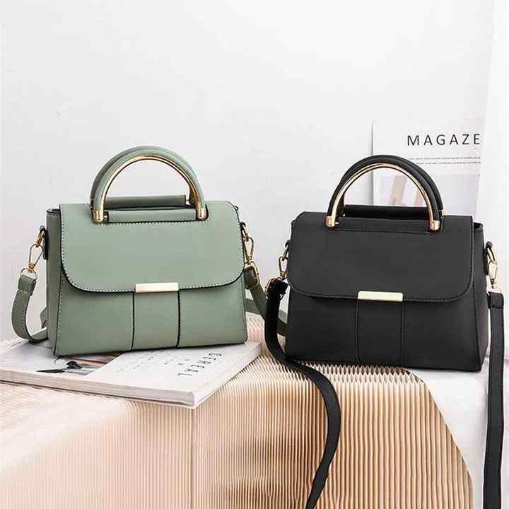 Women's New Fashion Crossbody PU Leather Shoulder Bag Small Handbag with Flap Messenger Purse Clutch Polyester Lining