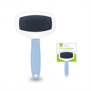Brosse de toilettage double face pour animaux de compagnie, à manche couleur unie, pour l'élimination des poils de chien et de chat, fabricant en gros - Product Image 2