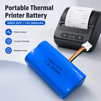 Paket Baterai Lithium Ion 18650 7.4V 2600mAh untuk Printer Thermal Portabel Sistem POS Grosir Pasokan Massal Pengganti