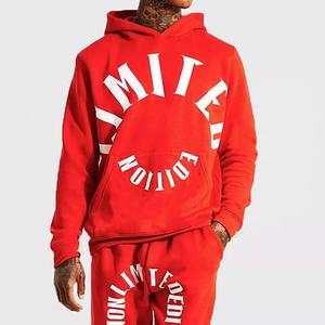 <b>Top</b> Quality 100% Cotton Heavyweight DTF Printing 450gsm Hoodie And <b>Sweat</b> Pant Custom Pullover Hoodie Set Streetwear Manufacturer - Product Image 2