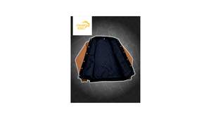 Veste d'hiver en laine mélangée noire avec col brodé perlé, manteau éco-responsable pour homme par Champ King au Pakistan - Product Image 4