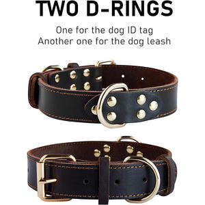 Trending Dog <b>Collar</b> in Genuine Leather Heavy Duty and Adjustable for Small Medium and Large Dog - Product Image 4