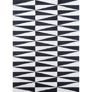 Alfombra de Lana y Viscosa Gris y Negra con Diseño Geométrico, Hecha a Mano, para Adolescentes y Niños, Forma Rectangular para Dormitorio o Pasillo-TNQ-3243 - Product Image 1