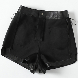 Custom Summer Real <b>Leather</b> <b>Shorts</b> Custom Women's Casual High Waist <b>Leather</b> <b>Shorts</b> <b>Leather</b> Pants Womens CustomMade Women <b>Shorts</b> - Product Image 3