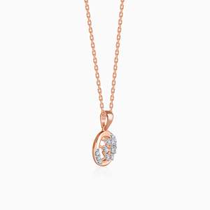 Colliers élégants en or rose avec pendentif en diamant de laboratoire Cocoon - Product Image 5