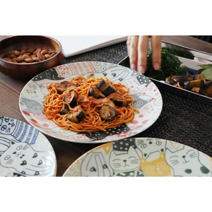 Assiette ronde en porcelaine écologique avec motif de chat mignon, compatible lave-vaisselle et micro-ondes - Product Image 6
