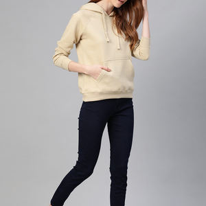 Sudaderas con capucha de invierno de alta calidad para mujer, venta al por mayor, nuevo diseño, Color sólido, con capucha, Frente, logotipo personalizado, estampado, ropa de calle de algodón 100% - Product Image 5