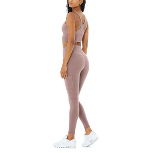 Qualité supérieure Ensemble de yoga grande taille pour femmes Dernière conception Respirant 2 pièces Personnalisable Spandex/Nylon - Product Image 4