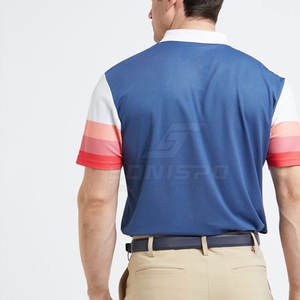 Coton pour hommes de haute qualité pour T-shirts polo tissu respirant personnalisé vente entière motif solide - Product Image 4