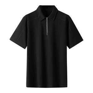 Camisa de Verano 2025 para Hombre, con Cierre, Cuello Henry, Deportiva, Sólida, Transpirable, de Spandex/Poliéster, para Negocios, Calle, Golf - Product Image 1