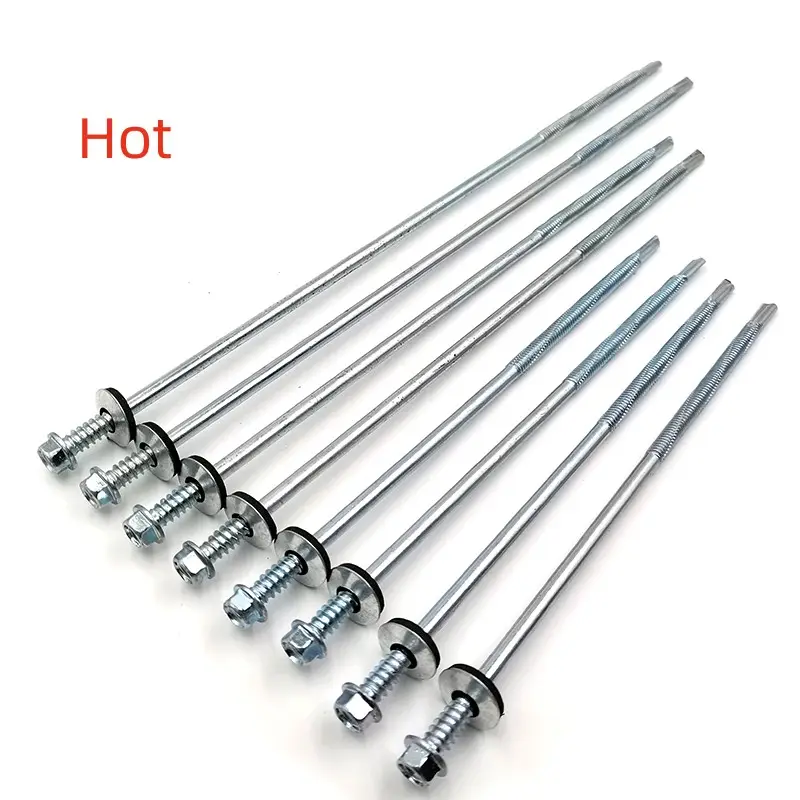 Roofing Screws Silver Rusher Plating /zinc Plated Head Sandwich Panel Screw Self Drilling Roof Screw With EPDM Sealing Washer