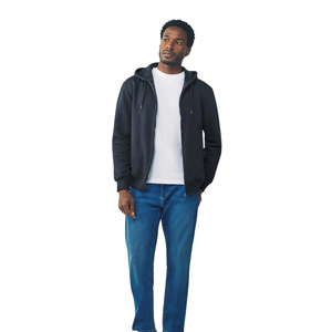 Dark <b>Navy</b> <b>Zip</b> <b>Up</b> <b>Hoodie</b> For Men And <b>Women</b> Casual Solid Hooded Sweatshirt Warm Fleece Long Sleeve Winter Streetwear Daily Wear - Product Image 2