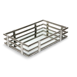 Bandeja para servir frutas y frutas secas modernas con forma de rectángulo más vendida, Decoración de mesa de comedor, Metal de aluminio con logotipo personalizado - Product Image 1