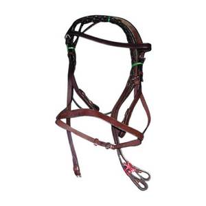 EW IGN esign-hebilla de cuero genuino, brida de carreras de caballos con color negro de acolchado suave totalmente cosido - Product Image 3