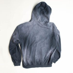 เสื้อฮู้ดกันหนาวกันแดดมีฮู้ดแห้งกรดแบบวินเทจเสื้อมีฮู้ดโอเวอร์ไซส์มีซิปสีเทาซีดจาง - Product Image 4