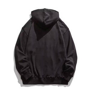 Sweatshirts à capuche surdimensionnés en coton biologique 450 GSM avec impression bouffante pour femmes Saison d'automne Sweatshirts à épaules tombantes avec poche kangourou - Product Image 3