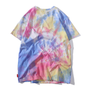 Vente flash : T-shirts décontractés d'été unisexes en coton 100 %, taille plus, tie-dye, broderie de plumes, logo personnalisé disponible, fabrication en usine BD - Product Image 5
