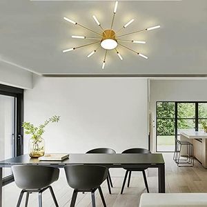 Đèn chùm LED mạ vàng có thể điều chỉnh độ sáng, bán chạy, lắp nổi trần nhà, thích hợp cho phòng khách, phòng ngủ, phòng ăn - Product Image 6