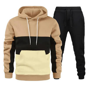 Alta calidad deporte al aire libre gimnasio Fitness hombres ropa deportiva chándal hombres entrenamiento Jogging desgaste dos piezas chándales - Product Image 5