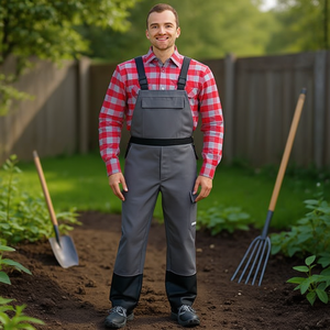 Weld <b>Shield</b> Size 48 Grey/Black Welding Bib Overalls <b>Protective</b> Garden Gloves & Gear - Product Image 3