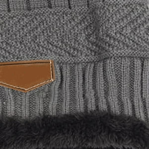 หมวกกันหนาวสำหรับผู้ชายและผู้หญิง, หมวกกันหนาวแบบถักหนาทำจากผ้าขนสัตว์สำหรับใส่ในฤดูใบไม้ร่วงและฤดูหนาว - Product Image 6