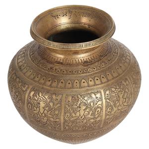 Lota de Latón Puro Vintage de Alta Calidad con Grabado y Acabado Pulido para Uso en la Cocina, Artículo de Cocina Árabe Antiguo Lutiya - Product Image 4